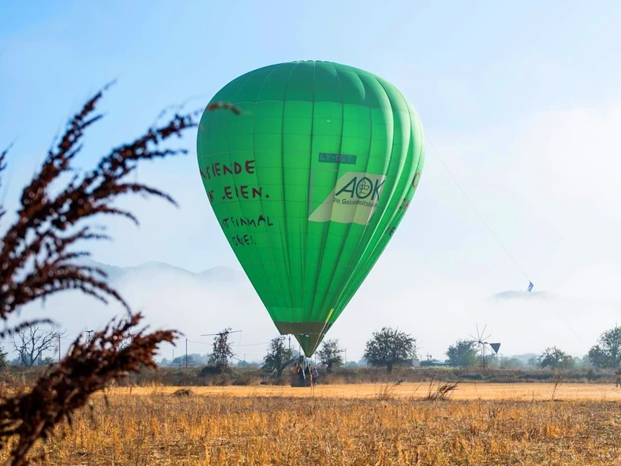 Athens: Hot-Air Balloon Flight Experience with Snacks & Wine