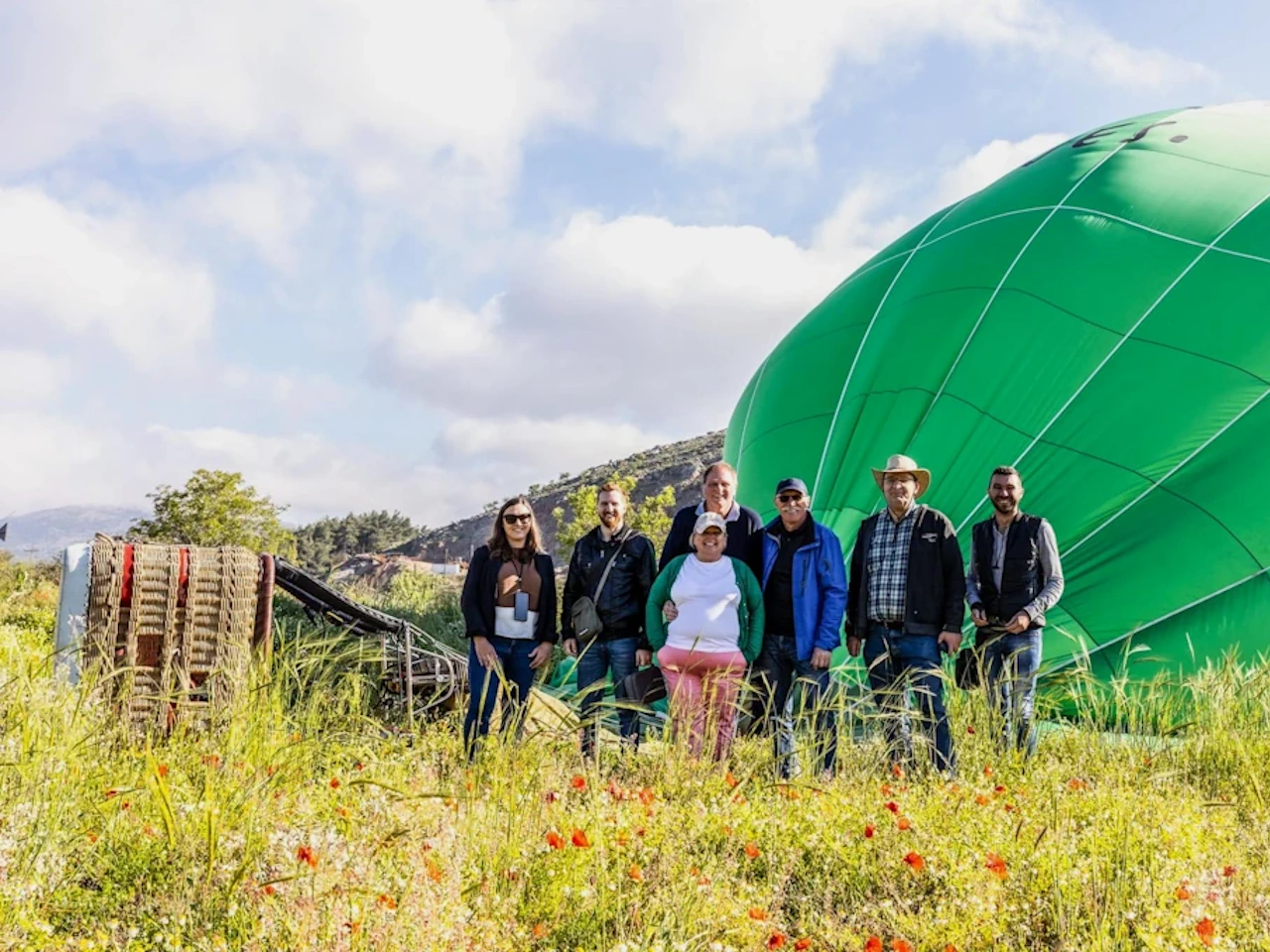 Athens: Hot-Air Balloon Flight Experience with Snacks & Wine